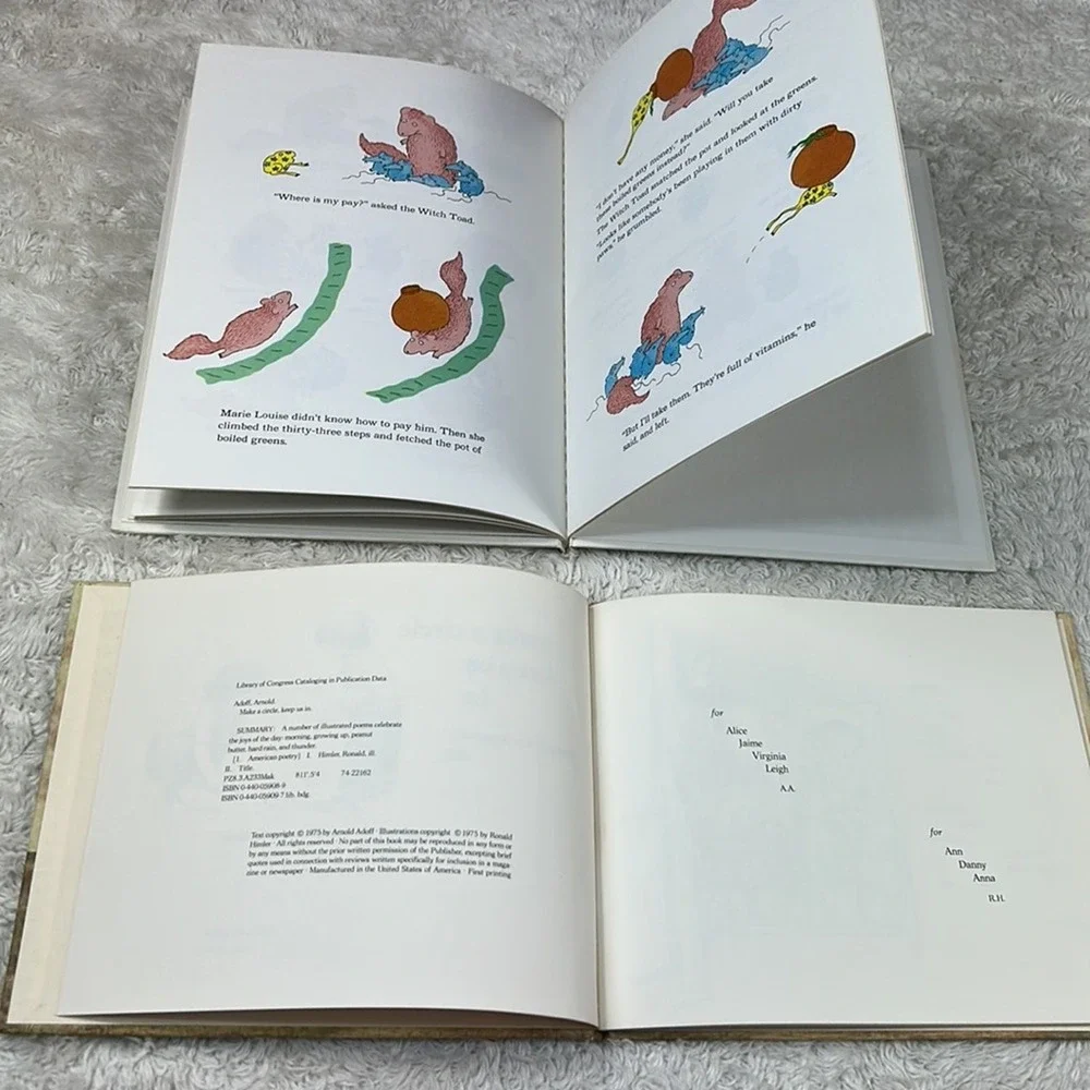 Vintage 60s 70s 90s hardcover children's 6 book bundle - Anatole, Marie Louise
